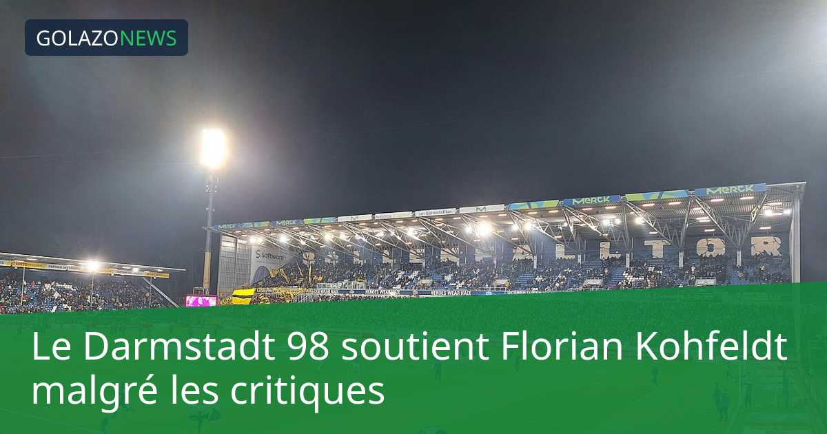 Le Darmstadt 98 soutient Florian Kohfeldt malgré les critiques