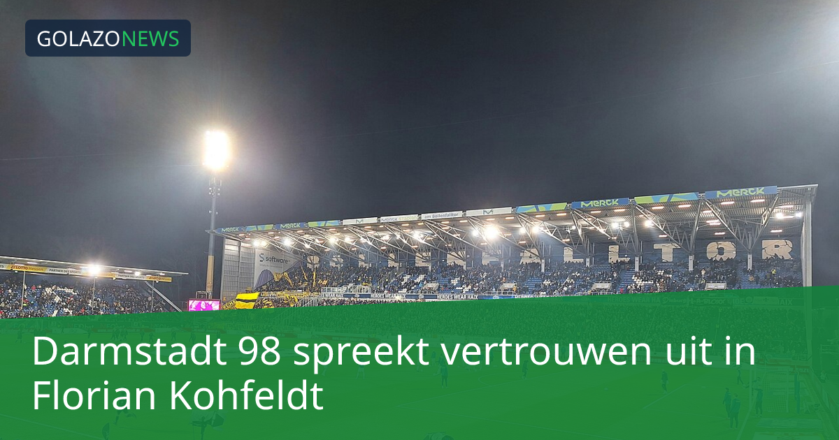 Darmstadt 98 spreekt vertrouwen uit in Florian Kohfeldt