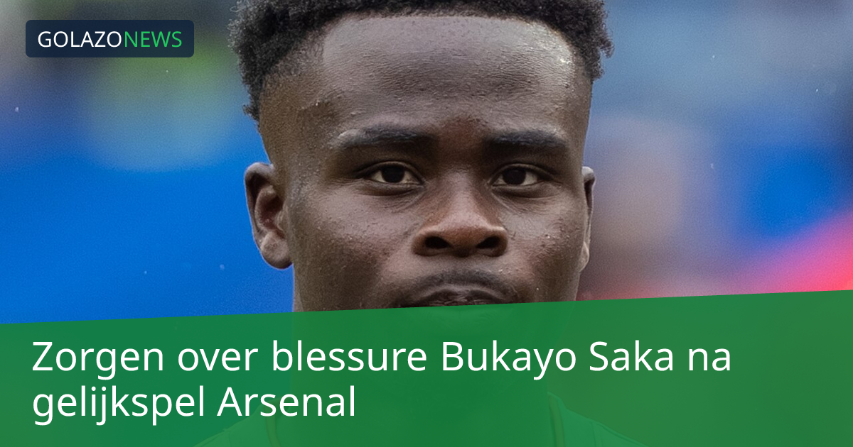 Zorgen over blessure Bukayo Saka na gelijkspel Arsenal