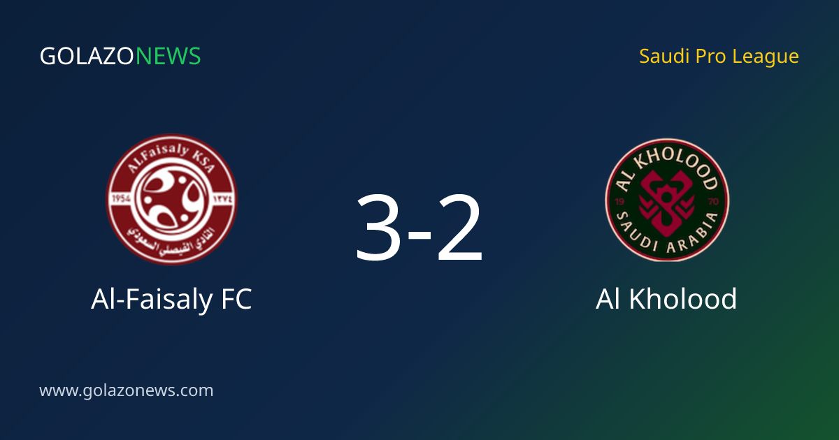 Al-Faisaly FC slo Al Kholood 3-2 i Saudi Pro League