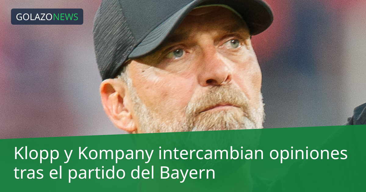 Klopp y Kompany intercambian opiniones tras el partido del Bayern