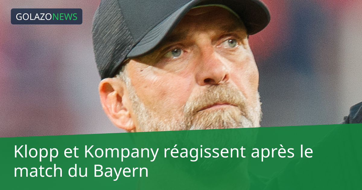 Klopp et Kompany réagissent après le match du Bayern