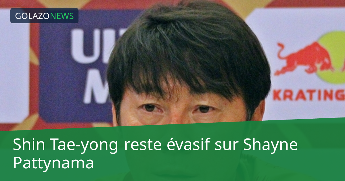 Shin Tae-yong reste évasif sur Shayne Pattynama