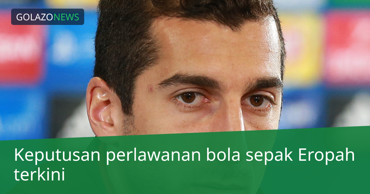 Keputusan perlawanan bola sepak Eropah terkini