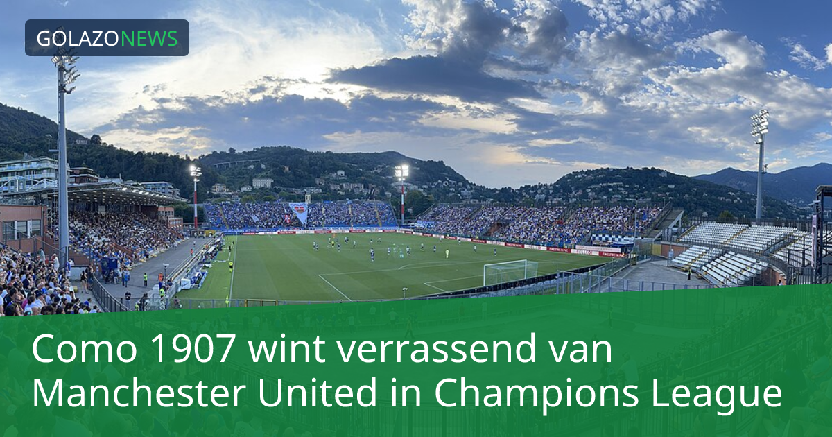 Como 1907 wint verrassend van Manchester United in Champions League
