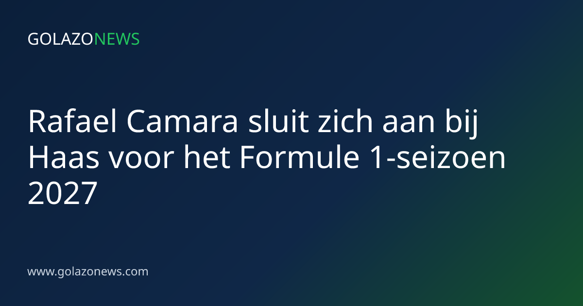 Rafael Camara sluit zich aan bij Haas voor het Formule 1-seizoen 2027
