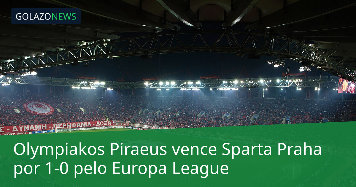 Olympiakos Piraeus vence Sparta Praha por 1-0 pelo Europa League
