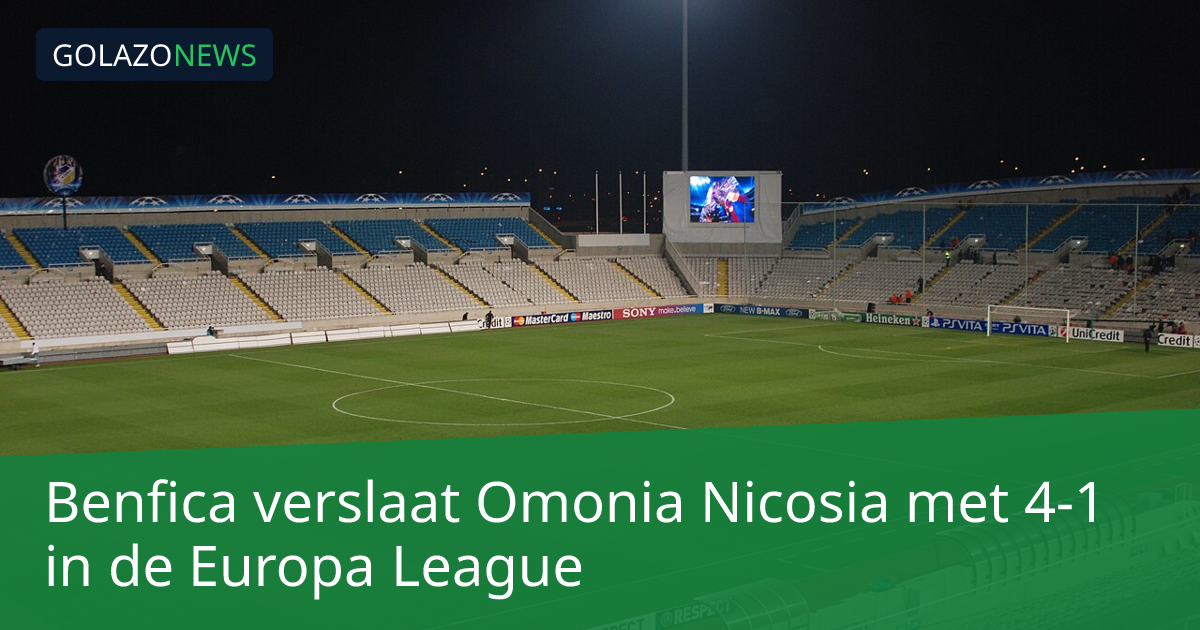Benfica verslaat Omonia Nicosia met 4-1 in de Europa League