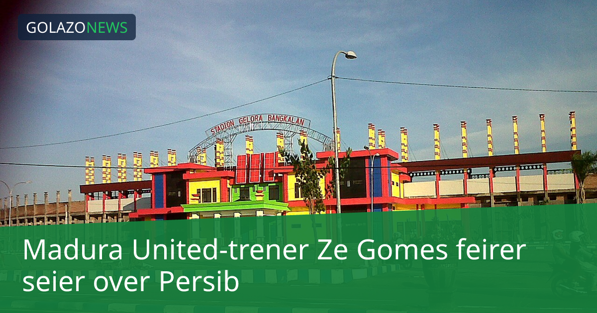 Madura United-trener Ze Gomes feirer seier over Persib