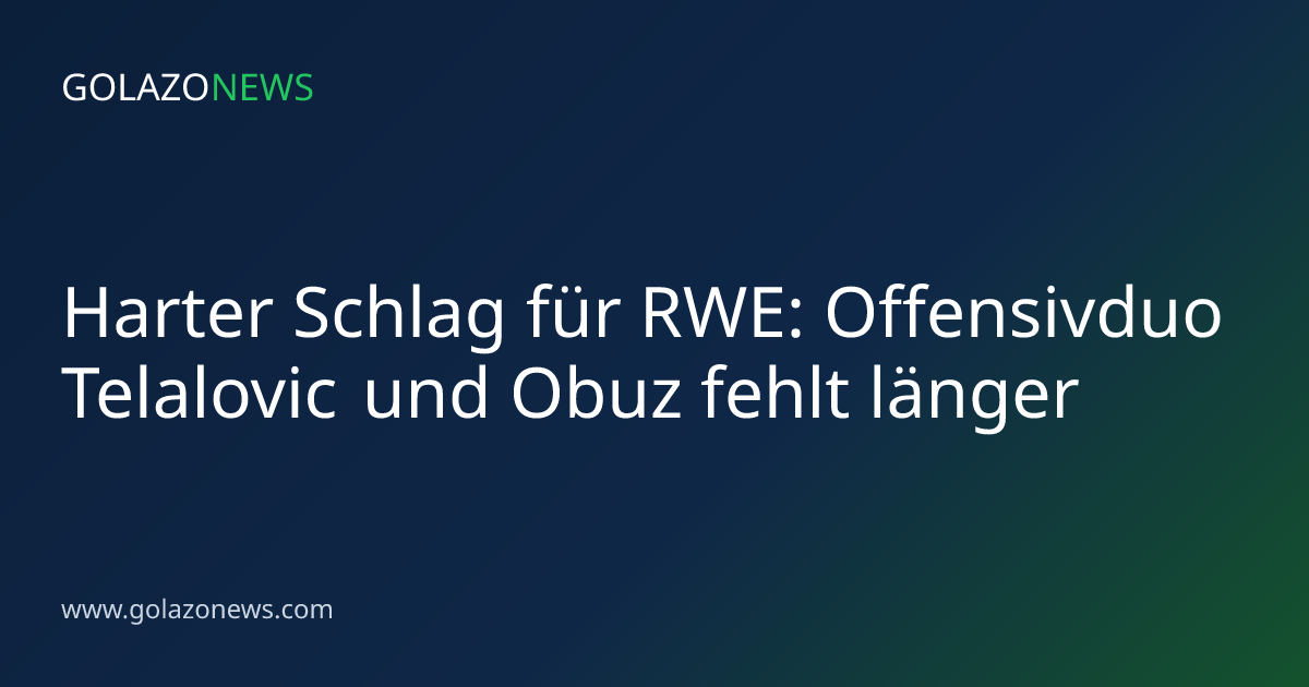 Harter Schlag für RWE: Offensivduo Telalovic und Obuz fehlt länger