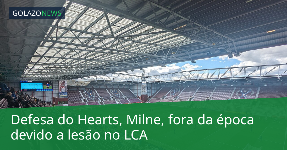 Defesa do Hearts, Milne, fora da época devido a lesão no LCA