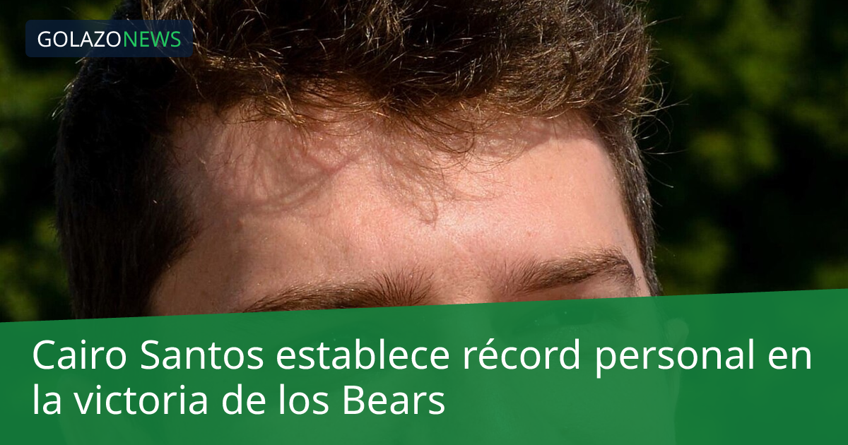 Cairo Santos establece récord personal en la victoria de los Bears