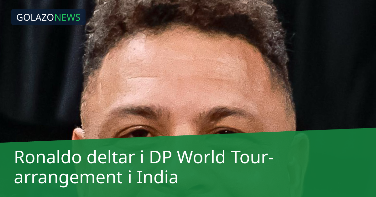Ronaldo deltar i DP World Tour-arrangement i India