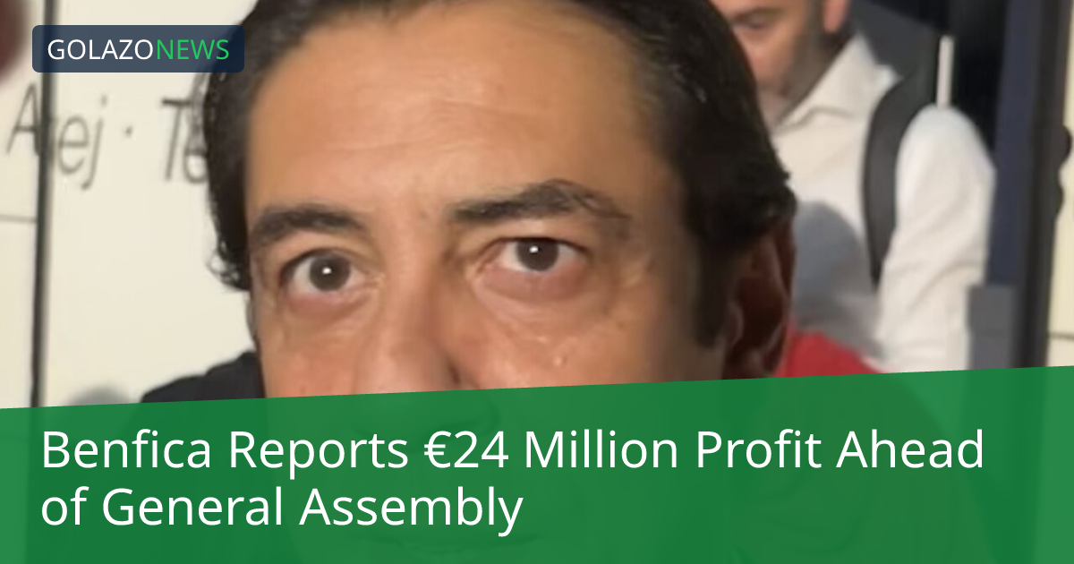 เบนฟิก้าเผยกำไร 24 ล้านยูโร พร้อมตั้งเป้ารายได้แตะ 500 ล้านยูโร