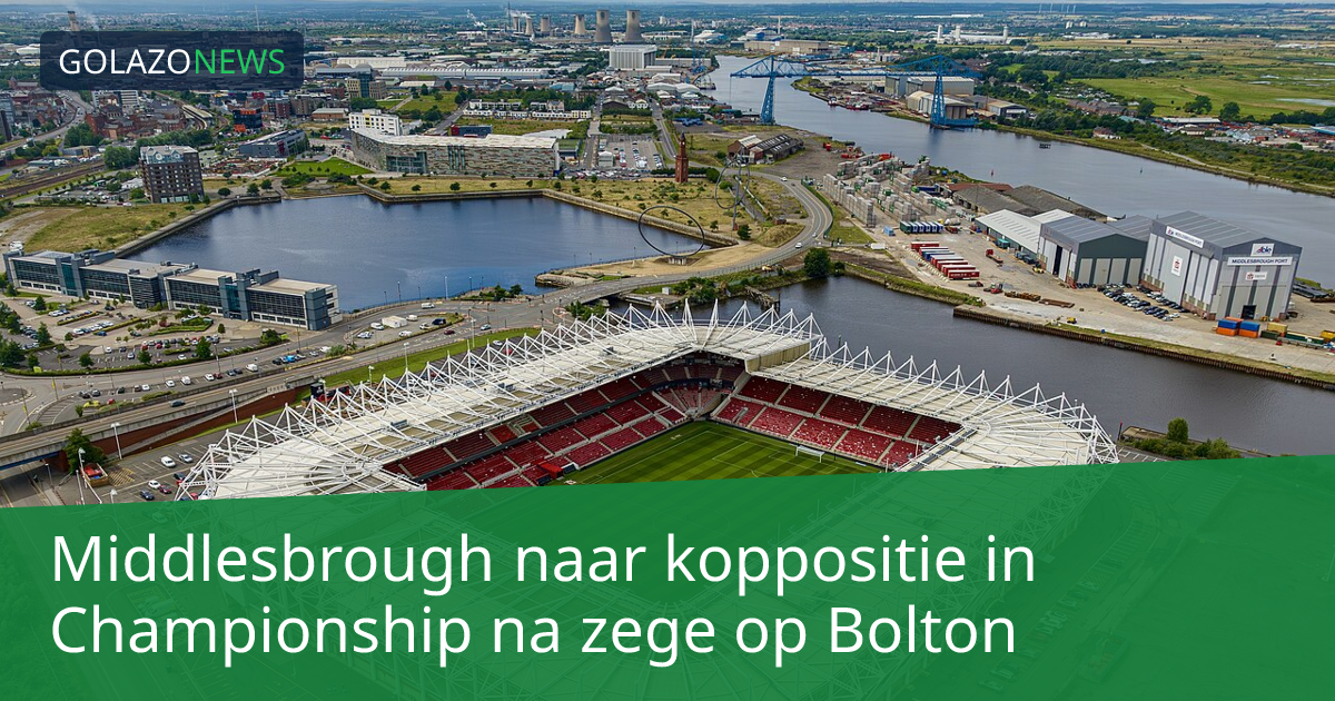 Middlesbrough naar koppositie in Championship na zege op Bolton