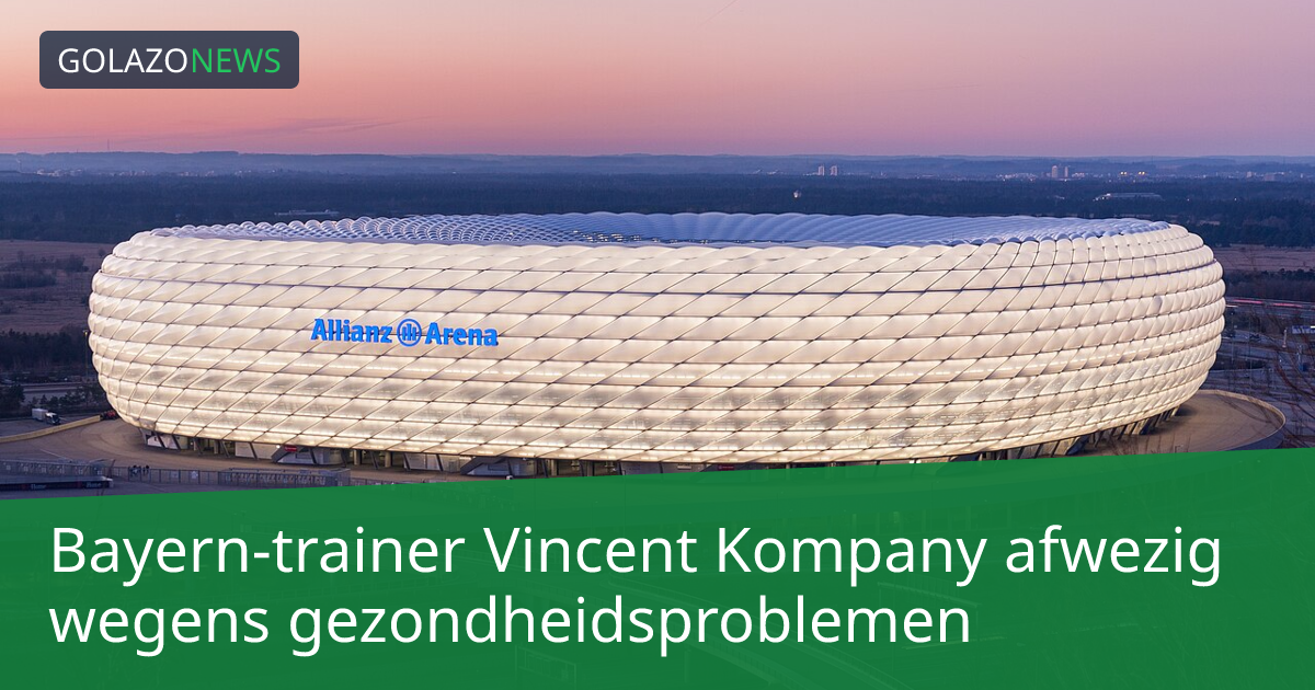 Bayern-trainer Vincent Kompany afwezig wegens gezondheidsproblemen