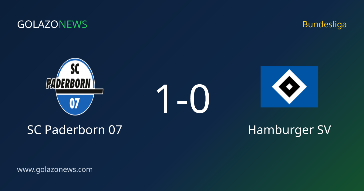 SC Paderborn 07 beat Hamburger SV 1-0 in the Bundesliga