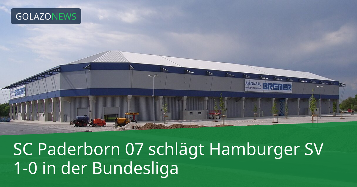 SC Paderborn 07 schlägt Hamburger SV 1-0 in der Bundesliga