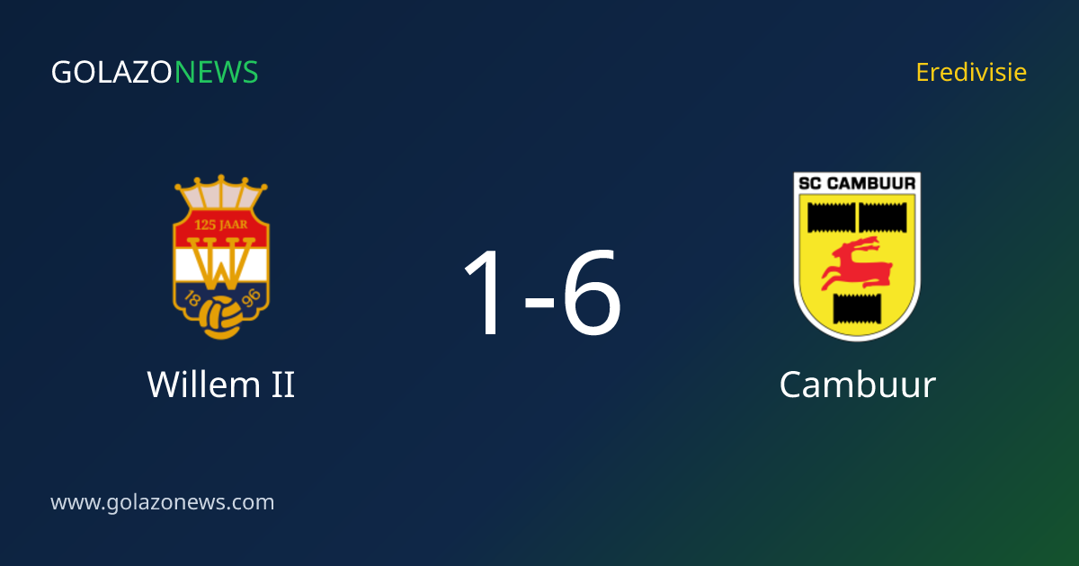 Cambuur Kalahkan Willem II 6-1 di Eredivisie
