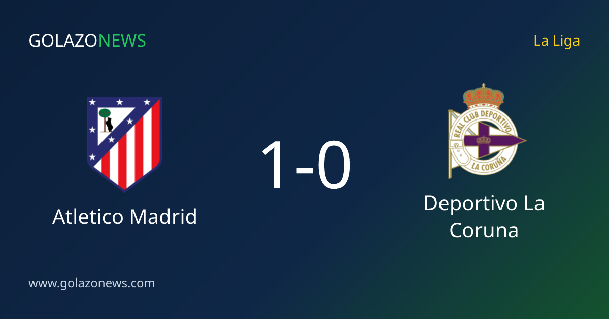 Atletico Madrid ชนะ Deportivo La Coruna 1-0 ในLa Liga