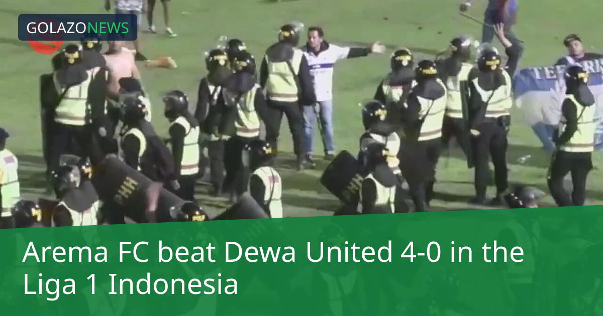 Arema FC thắng Dewa United 4-0 tại Liga 1 Indonesia