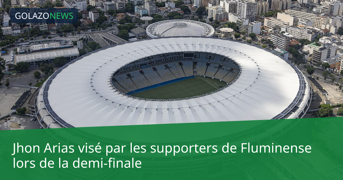 Jhon Arias visé par les supporters de Fluminense lors de la demi-finale