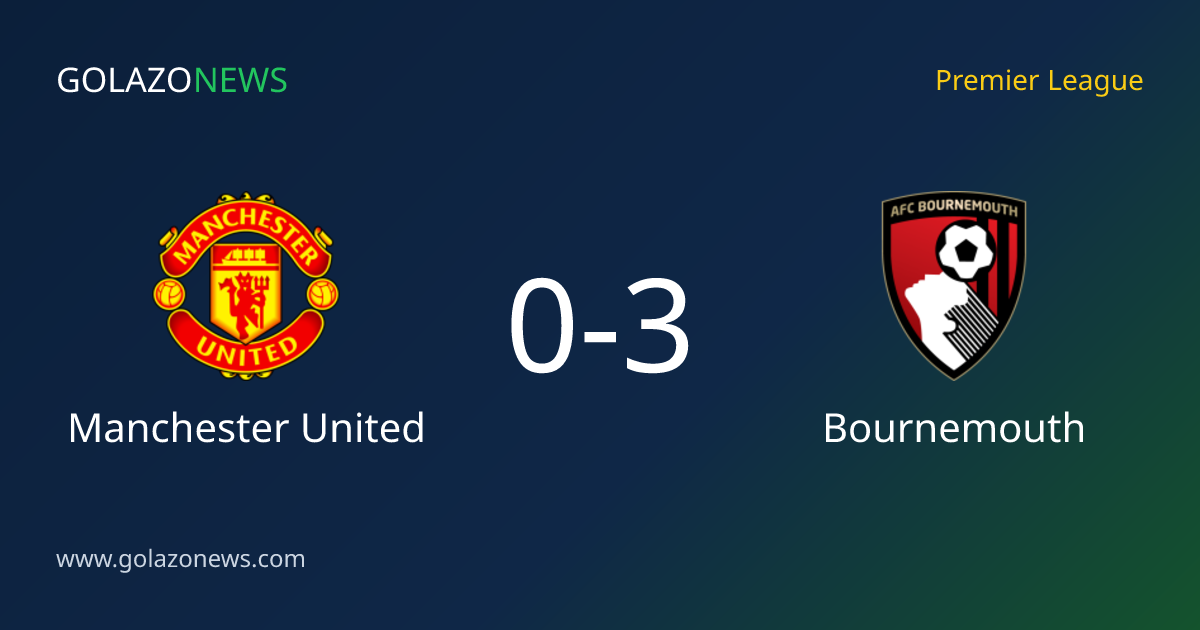 Premier League：Bournemouth 3-0 击败 Manchester United