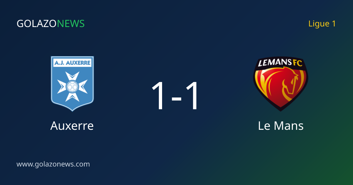 Auxerre og Le Mans spilte 1-1 i Ligue 1