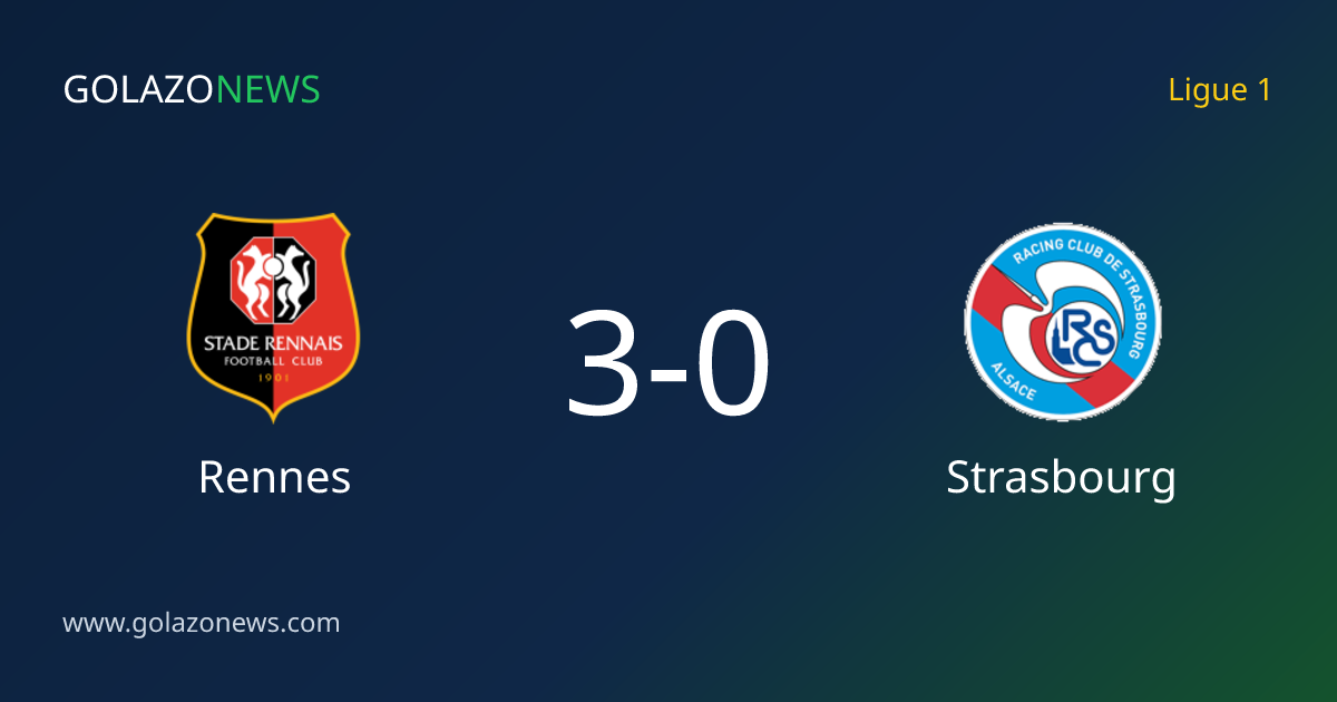 Rennes slo Strasbourg 3-0 i Ligue 1