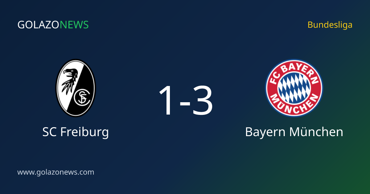 Bayern München schlägt SC Freiburg 3-1 in der Bundesliga