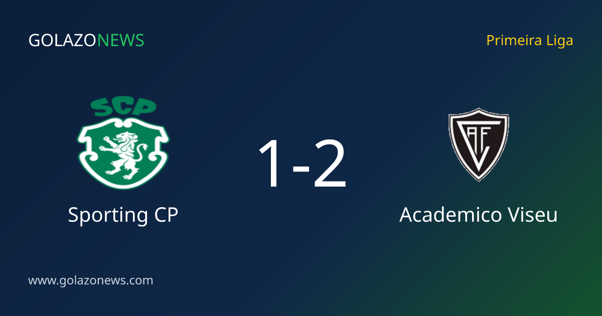 Primeira Liga: Academico Viseu, Sporting CP에 2-1 승리