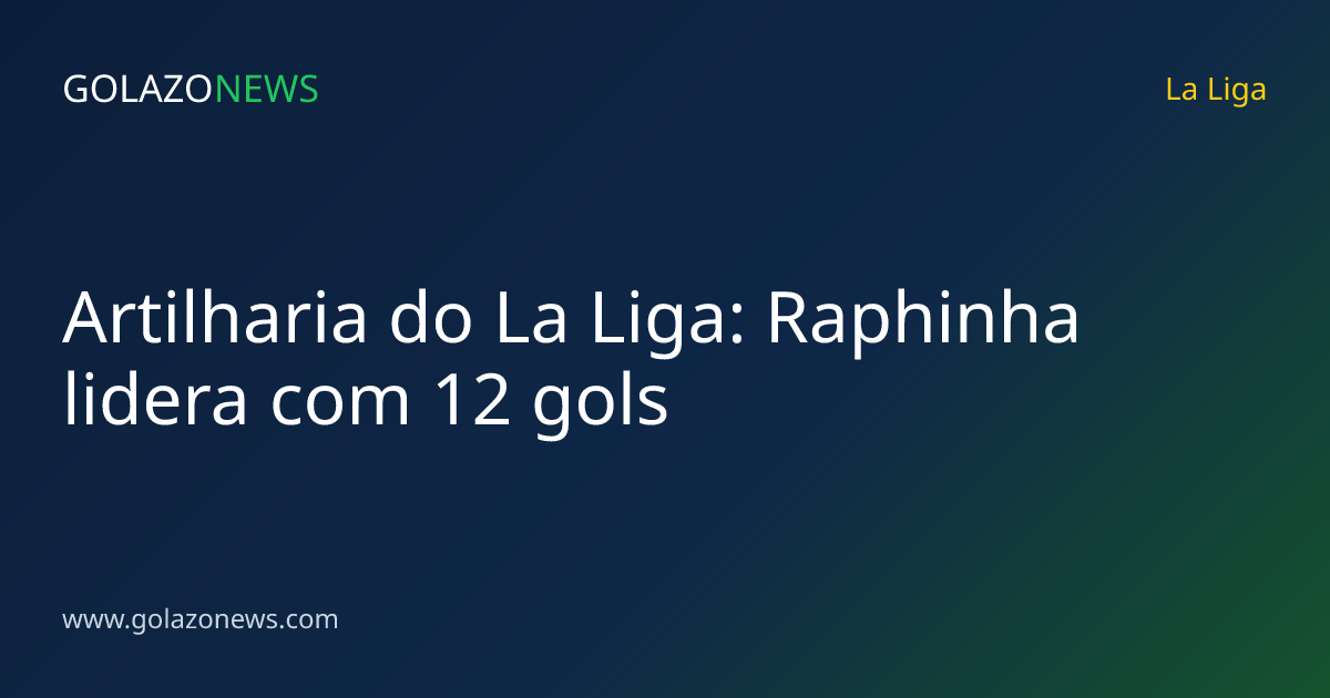 Artilharia do La Liga: Raphinha lidera com 12 gols