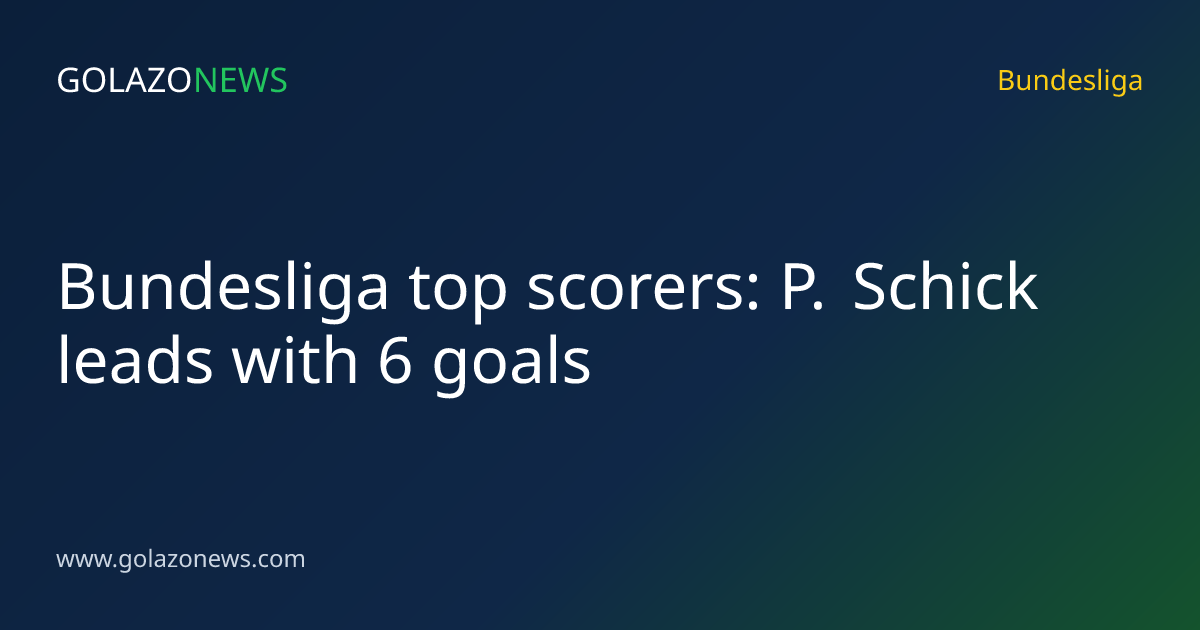 Bundesliga top scorers: P. Schick leads with 6 goals