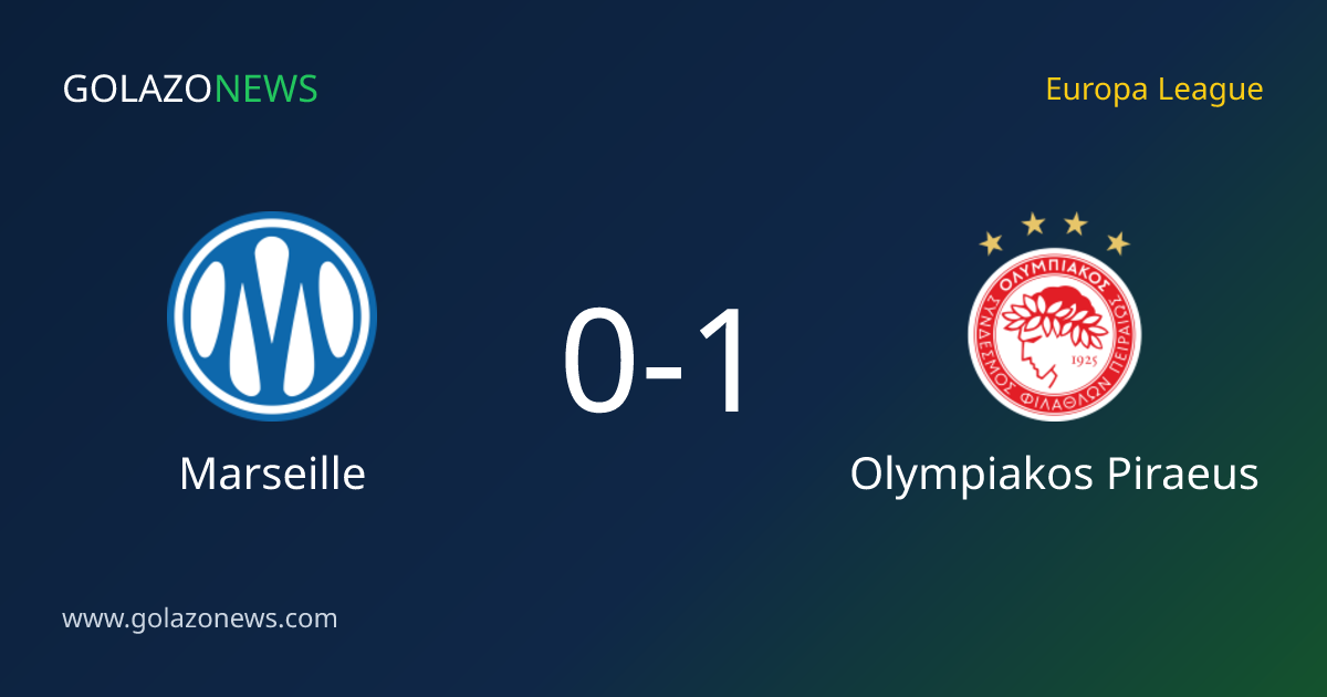 Olympiakos Piraeus vence Marseille por 1-0 pelo Europa League