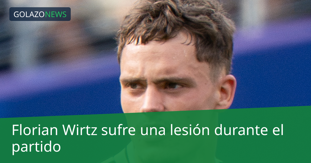 Florian Wirtz sufre una lesión durante el partido