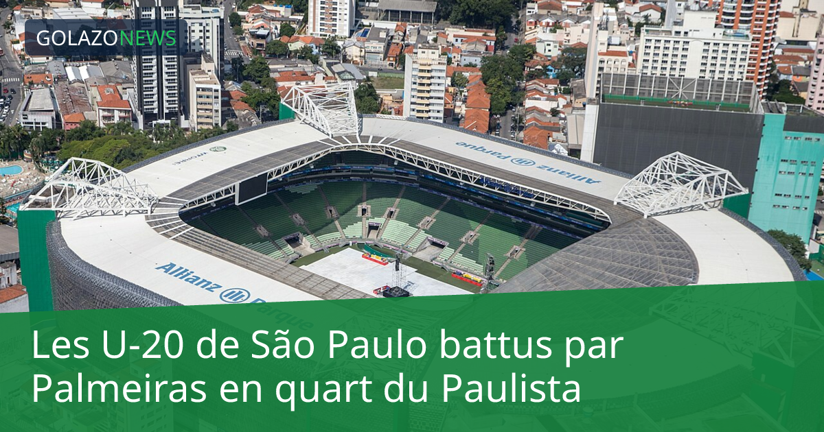 Les U-20 de São Paulo battus par Palmeiras en quart du Paulista