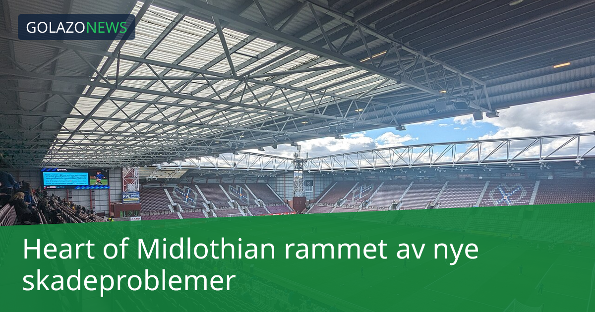 Heart of Midlothian rammet av nye skadeproblemer