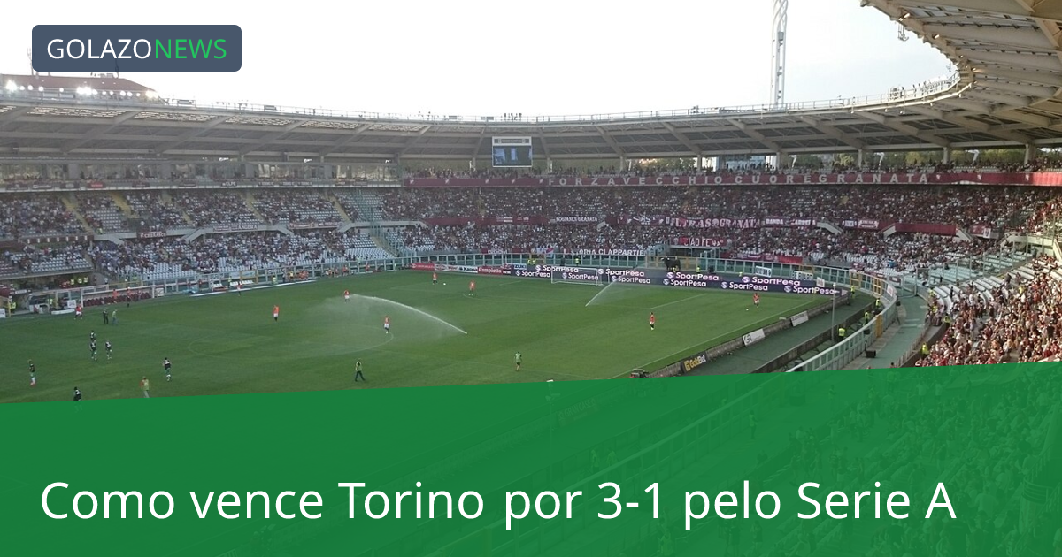 Como vence Torino por 3-1 pelo Serie A