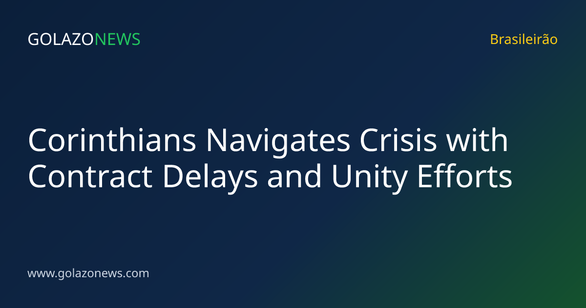 Corinthians Navigates Crisis with Contract Delays and Unity Efforts