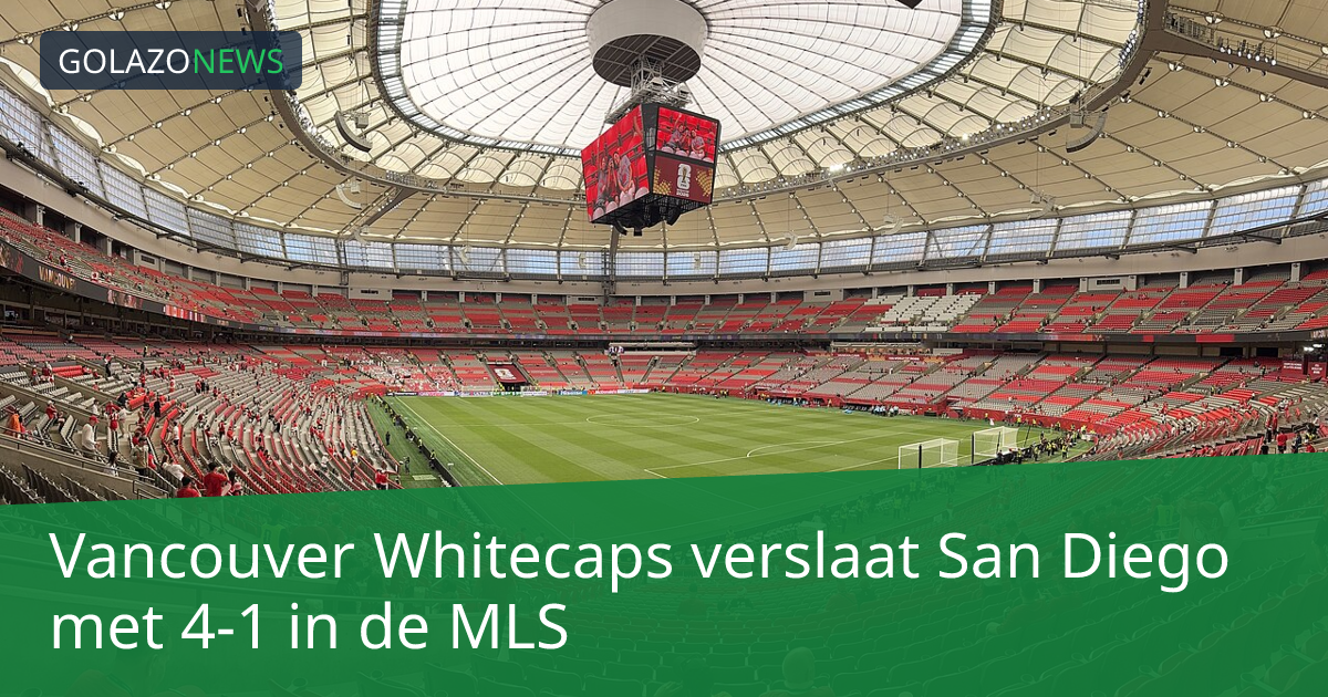 Vancouver Whitecaps verslaat San Diego met 4-1 in de MLS