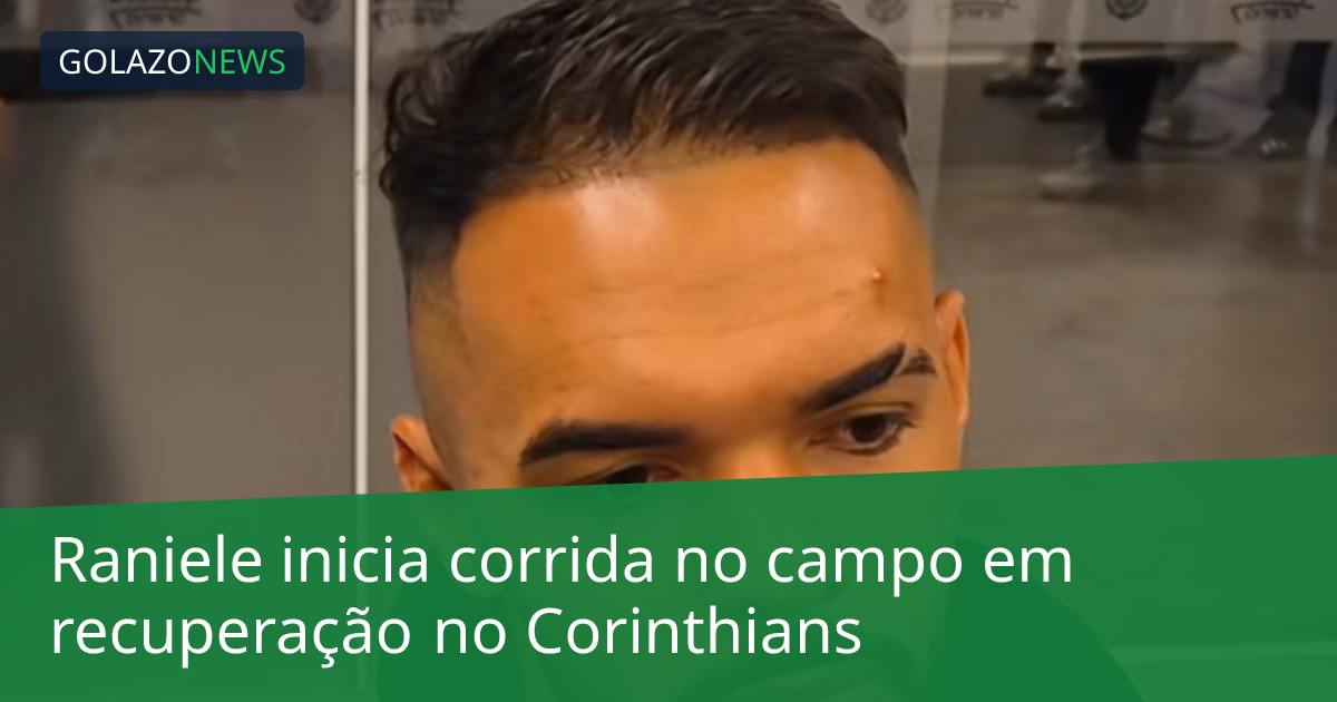 Raniele inicia corrida no campo em recuperação no Corinthians