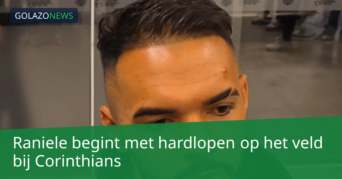 Raniele begint met hardlopen op het veld bij Corinthians
