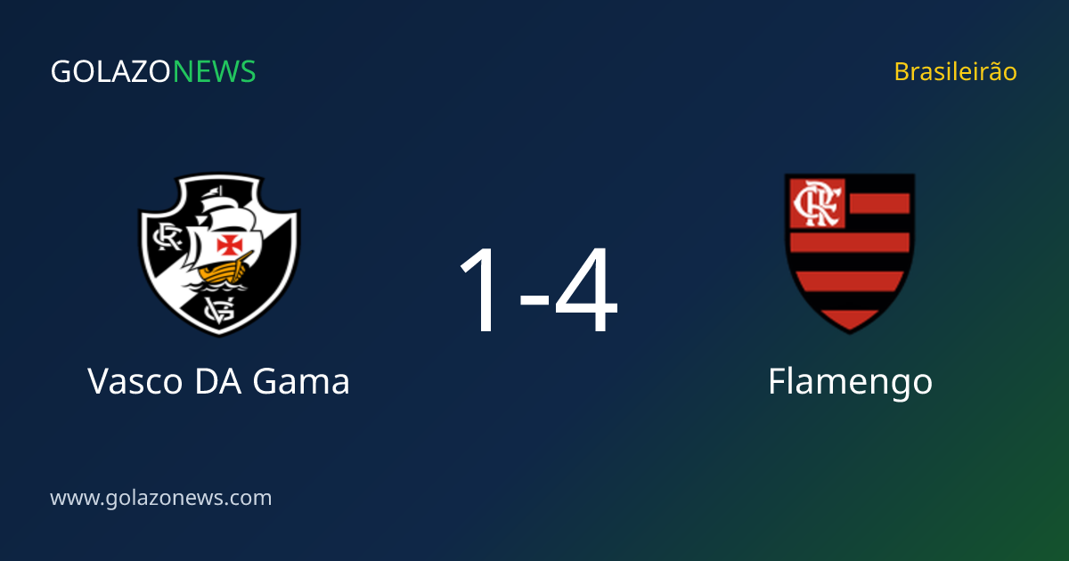 Flamengo slo Vasco DA Gama 4-1 i Brasileirão
