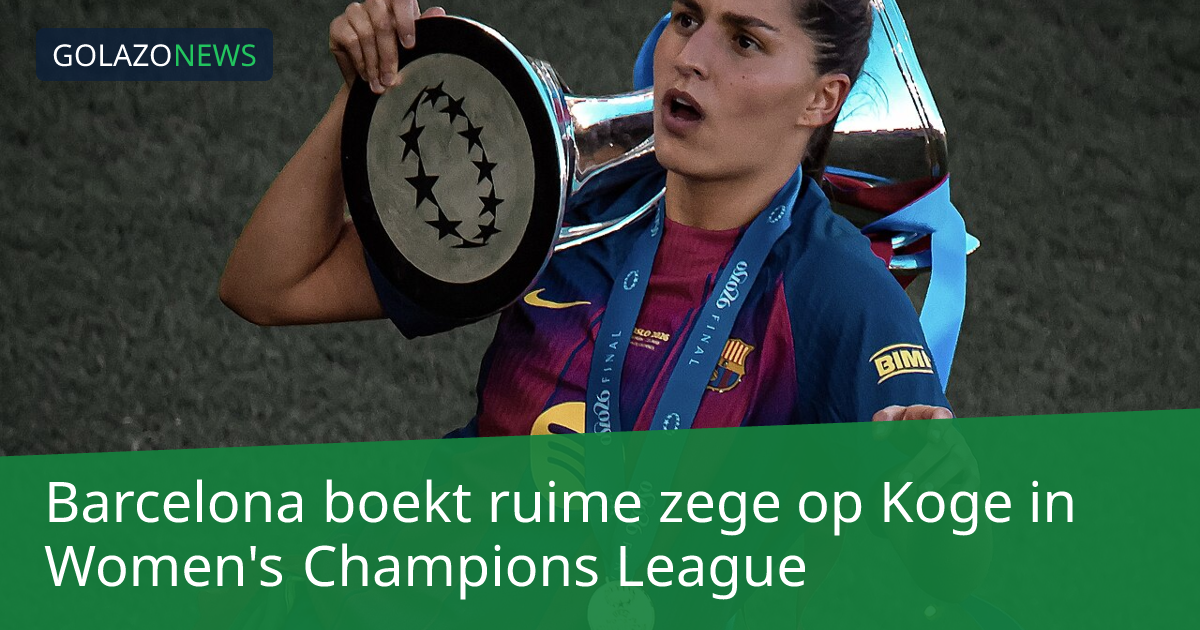 Barcelona boekt ruime zege op Koge in Women's Champions League