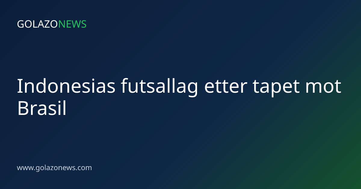 Indonesias futsallag etter tapet mot Brasil
