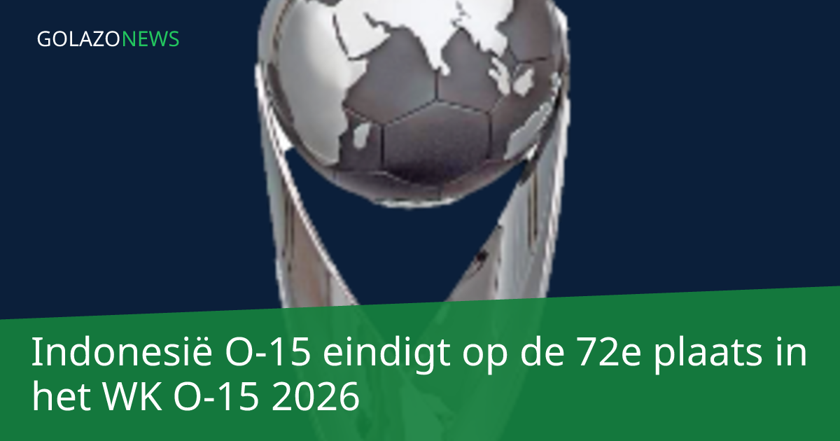 Indonesië O-15 eindigt op de 72e plaats in het WK O-15 2026