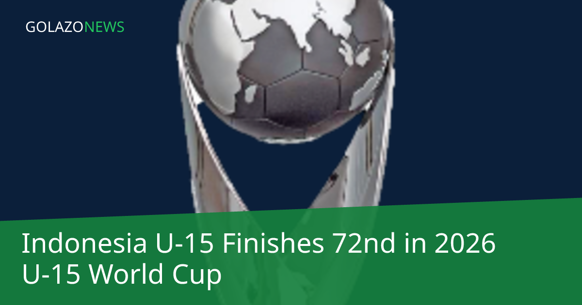 ทีมชาติอินโดนีเซีย U-15 พ่ายเบนินในศึกฟุตบอลโลก U-15
