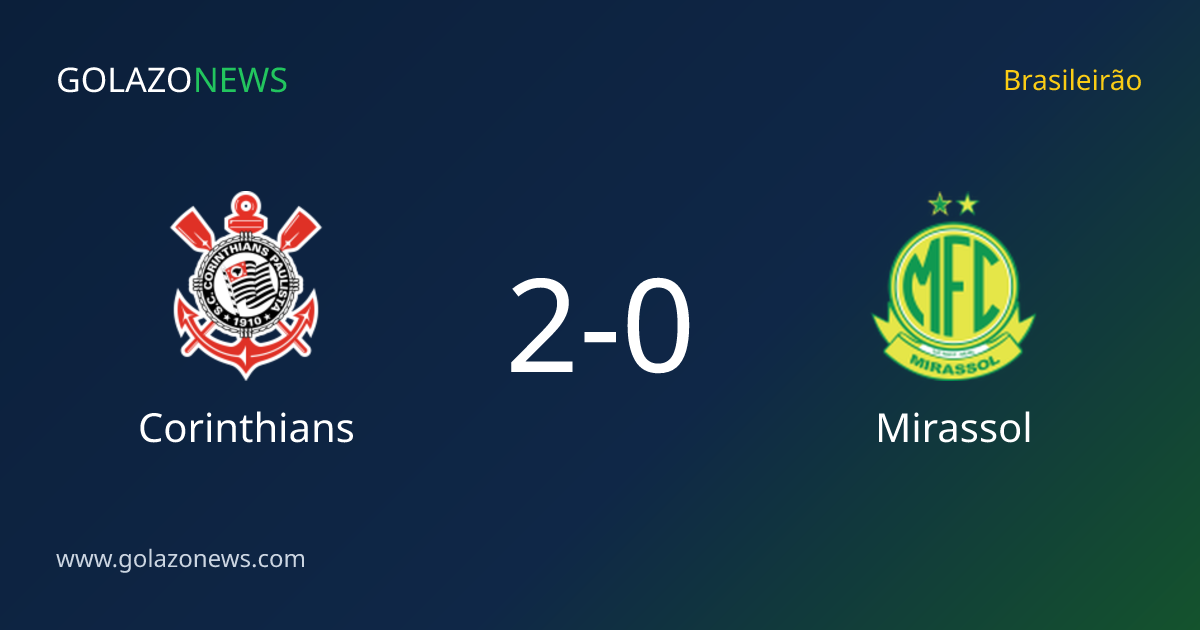 Corinthians Kalahkan Mirassol 2-0 di Brasileirão