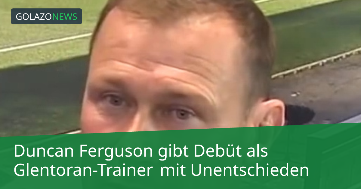 Duncan Ferguson gibt Debüt als Glentoran-Trainer mit Unentschieden