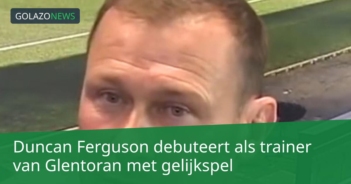 Duncan Ferguson debuteert als trainer van Glentoran met gelijkspel